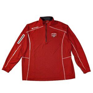 Washington Nationals World Series 2019 Shirt Men's 2XL Red 1/4 Zip Columbia Golf